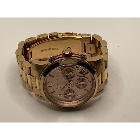 Michael Kors MK5128 Women's Stainless Steel Analog Rose Dial Quartz Watch JD345 - Picture 7 of 11